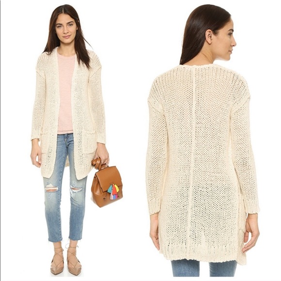 cream duster cardigan